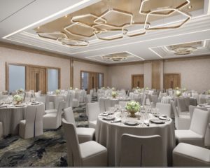 rendering of the ballroom at marriott in CentrePointe