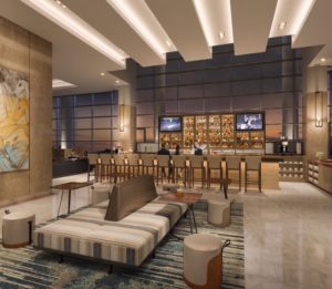 rendering of a bar at marriott in CentrePointe