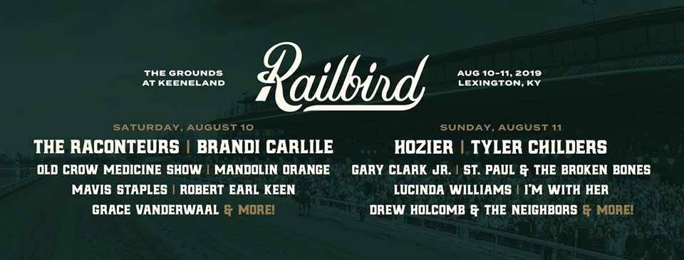 Railbird: graphic of musical aritsts for a festival