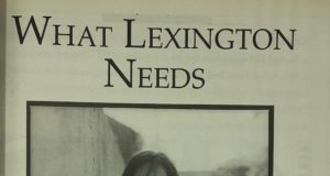 picture of a newspaper clipping for what lexington needs