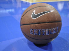 Nike basketball with Kentucky written across it