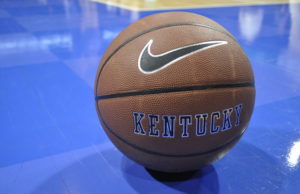 Nike basketball with Kentucky written across it